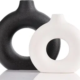 originalceramics Oval Shaped 8+6 Pack of 2 Ceramic Vase image 4