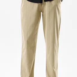 snitch Men Regular Fit Beige Pure Cotton Trousers-picture-14