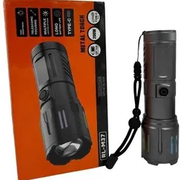 picstar RL-M37 200W LED Flashlight with C-Type Wire, Long Battery Life & Zoom Head Torch image 2