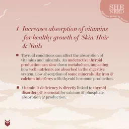 SheNeed Thyroid support supplement |Boosts Metabolism– 60 Tablets image 5