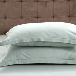 Off White Solid 400 TC Cotton King Sized Bed Sheets with 2 Pillow Covers by Maspar image 3