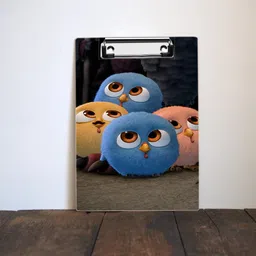 durga quality creation Cute Angry Birds Digital Reprint Clip Board Exam Pad (14x10 Inches) exam pad image 3