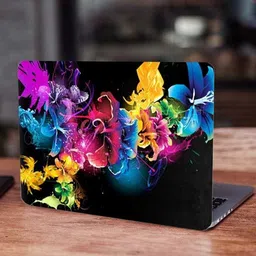 Galaxsia Floral D145 Vinyl Laptop Skin/Sticker/Cover/Decal Compatible vinyl Laptop Skin Compatible for 14 inch image 3