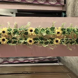 kingstyle impex Artificial Flowers Home Decoration Vine Creepers Plant Wall Hanging Chain 1672I Multicolor Sunflower Artificial Flower image 2