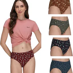 amul comfy Pack of 5 Women Hipster Multicolor Panty-picture-18