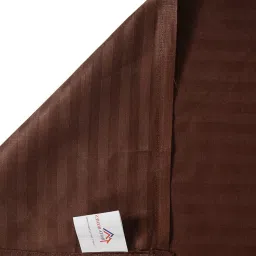 hosta homes Brown Striped 280 TC Cotton Blend Queen Sized Bed Sheets with 2 Pillow Covers image 5