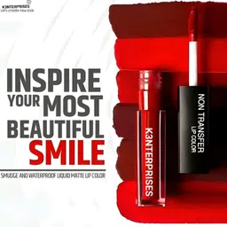 zukrave Non Transfer Insta Beauty Waterproof Longlast Sensational Liquid Matte Lipstick image 2