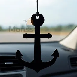 monssa KHRISYAN BLACK Car Hanging for Dashboard Rear View . (Pack of 1) Car Hanging Ornament image 3
