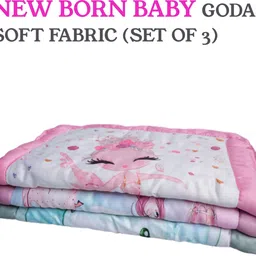 baby corp New Born Baby Soft Cotton Godadi Pack of 3 | Baby Mattress Set for Infants image 1