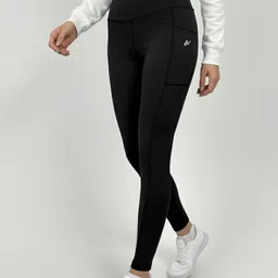 Women Solid Black Track Pants-image-5