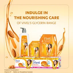 vivel Glycerin Bathing Bar Soap with Pure Almond Oil & Vitamin E image 5