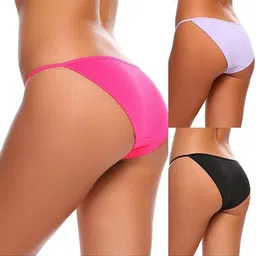 pavvoin Pack of 3 Women Bikini Multicolor Panty image 2