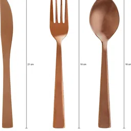 aarugo Stainless Steel Rose Gold Spoons Set (18 Piece) for Home & Kitchen Stainless Steel Cutlery Set image 4