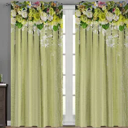 best fab 214 cm (7 ft) Door Polyester Room Darkening Curtain Single Curtain image 2