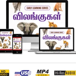 Movie Card - Animals - Tamil - Learn about more than 55 Animals - 8GB USB Memory Stick - High Definition(HD) MP4 Video-image-0