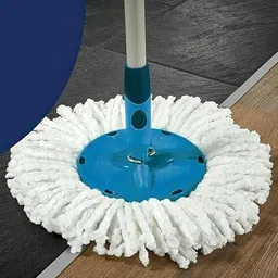star elite SWAMI Heavy White and blue microfiber Mop Refill pack of 5 Refill image 2