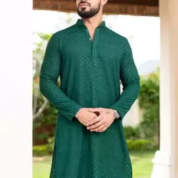 zoster Men Cotton Blend Kurta Pyjama Set-picture-12