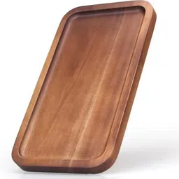 goodmark products : the mark of excellence Acacia Wood Rectangular Small Tray (Size 10" /25.4cm L and 5"/ 12.7cm W) Tray Serving Set-picture-10