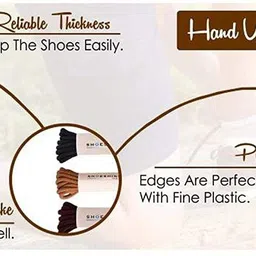 SHOESHINE Round Boot Lace Casual Hiking Shoelace 150cm 4mm Chiku Plain Shoe Lace image 4