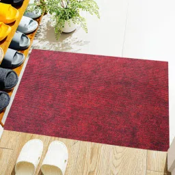Maroon Solid Microfibre 24x16 Inches AntiSkid Door Mat-image-17