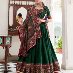 deepkala designer Floral Print Semi Stitched Lehenga Choli-picture-43