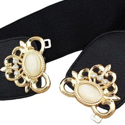 killfe Women Casual Black Fabric Belt image 3