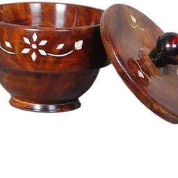 antlantic creatio Wooden Serving Bowl Wooden Bowl Handmade Antique Design Kitchen Used Serving Dinning image 5
