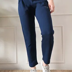 moshe Women Solid Blue Track Pants-picture-24