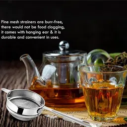 arscart Double Mesh Tea Strainer Chalni 8 cm Diameter Strainer image 5
