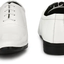 shoe island Patent Leather White Lace-Up Office Party Wear Shine Formal Shoes For Men Lace Up For Men image 5