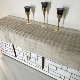 lavichitra SofaStripe(Beige)004 LaVichitra® Anti slip Sofa Cover Water Resistant Protector Super Soft(Beige) Sofa Fabric image 2