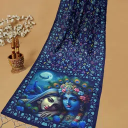 bloviate Silk Blend Printed Multicolor Women Dupatta-picture-47