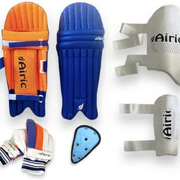 airic Premium Batting Gloves, Leg Guard, Groin, Arm & Thigh (Youth Size 12-15yrs) Cricket Guard Combo-picture-14