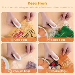 jaaro USB Portable Bag Sealing Machine with Cutter for Plastic Bag Packing Hand Held Heat Sealer image 2