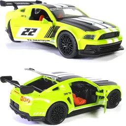 toybot 1:36 Scale Die-Cast Mustang GT Sports Car - Openable Door & Hood, Pullback-picture-13