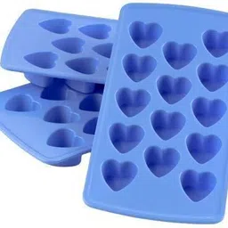cozybuyer Heart Ice tray Blue Plastic Ice Cube Tray image 2