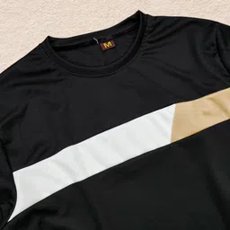 hastivouge Men Night Suit Set Black Colorblock image 2