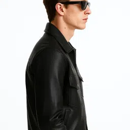 inma enterprises Men Solid Biker/Riding Jacket image 3