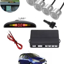 autofetch Universal 4 Silver Reverse Parking Sensor-AF25N340 Universal 4 Silver Reverse Parking Sensor-AF25N340 Parking Sensor image 1