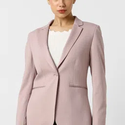 van heusen Women Solid Single Breasted Formal Blazer-picture-32