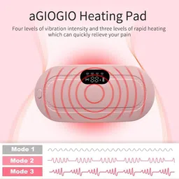 hemzex Belly Warmer Heating Pad with 3 Heat & 4 Heat Levels 4 Vibration Modes Pedal image 2