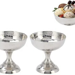 Stainless Steel Serving Bowl Paulsons Hospitality Stainless Steel Hammered Design Ice Cream Cup-image-10