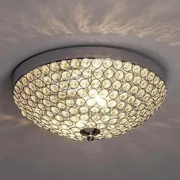 kabhaveneshu craft Crystal Jhoomar 3-Light LED Modern Design Dome/Bowl Shaped Chandelier Ceiling Lamp-picture-17