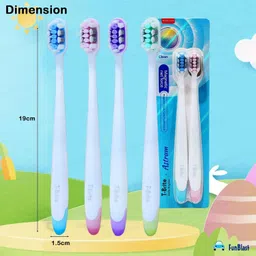 funblast Tooth Brush Set - Pack of 2 Pcs for Kids & Adults, Magnetic Gum Care Toothbrushe Ultra Soft Toothbrush image 2