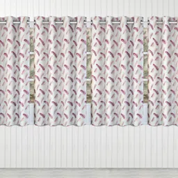 ruhi home furnishing 152 cm (5 ft) Window Polyester Semi Transparent Curtain (Pack Of 4) image 1