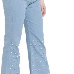 houseofcommon Women Regular High Rise Light Blue Jeans image 3