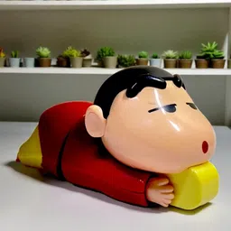 Shinchan Action Figure | Cute Anime Collectible Toy | Styling Crawling Flat-image-1