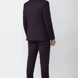 peter england Men Single Breasted - 2 button Textured Suit image 2