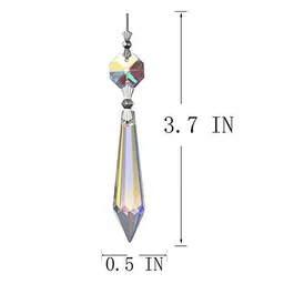 s s tredars S S Traders 55mm Red Crystal Glass Chandelier Icicle Crystal Prisms Lighting Lamp Decoration Parts (Pack of 25 Pcs) image 2