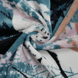 schp Woolen, Velvet Double Fitted (Elastic) 240 TC Printed Bedsheet image 3